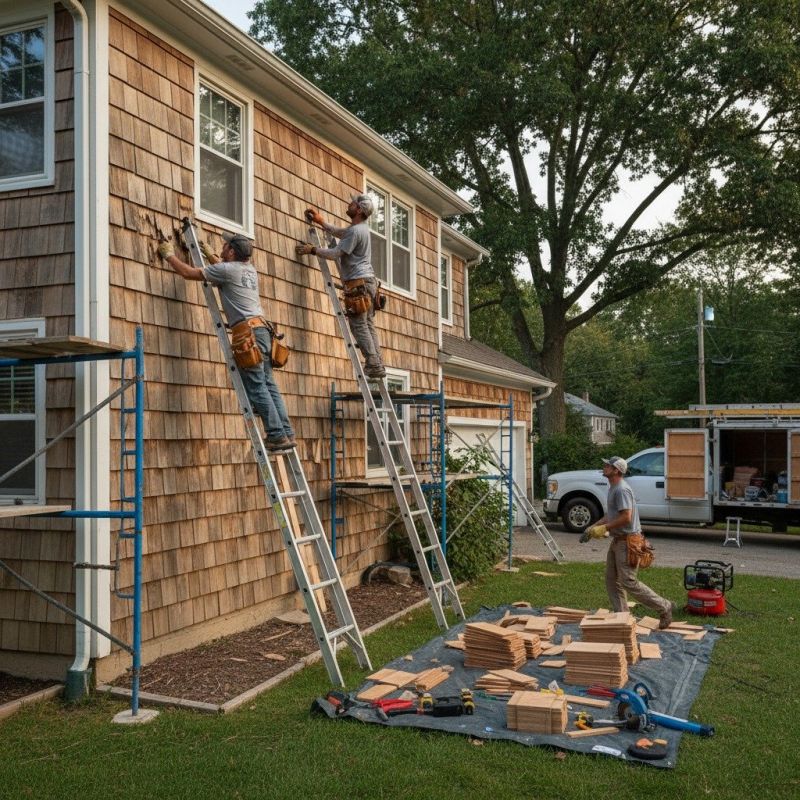 Cedar Siding Installation detail